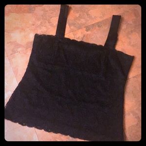 Coldwater Creek Luxury black lace camisole